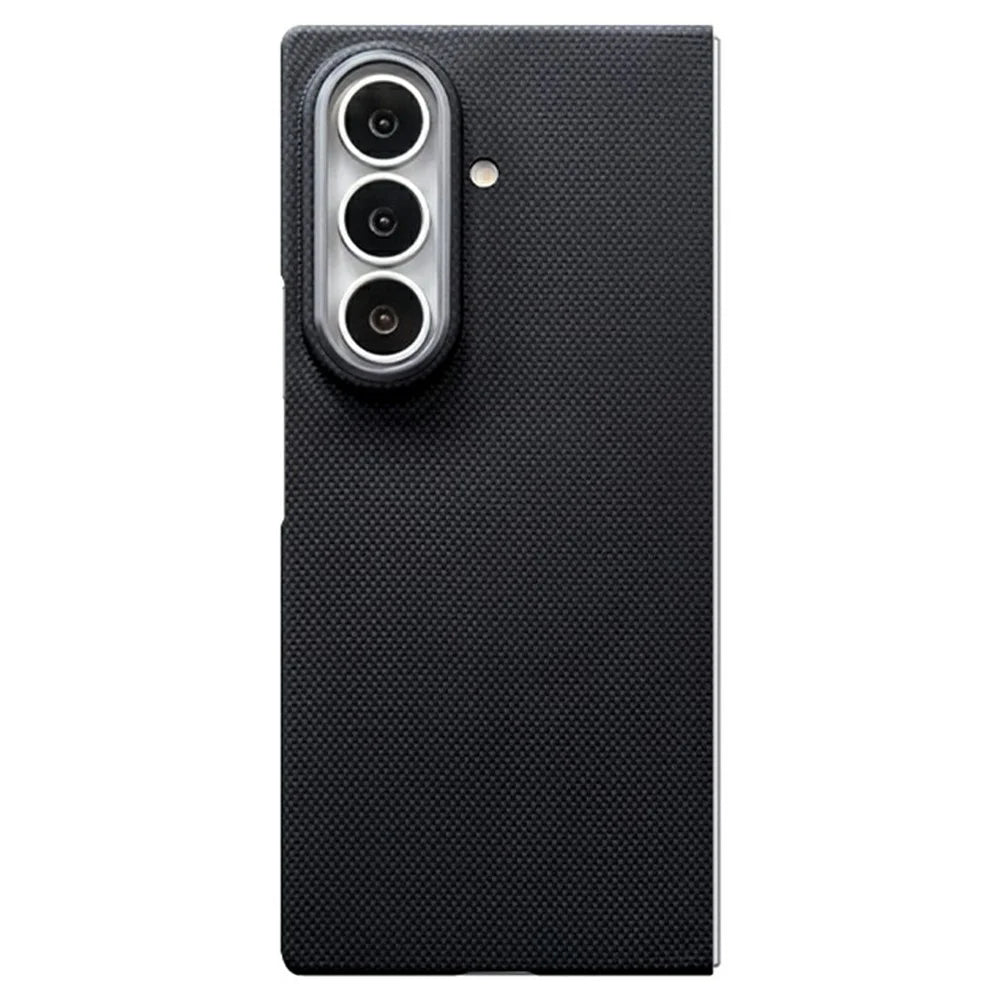 For Samsung Galaxy Z Fold8 Ultra Magnetic Case Fine Grid Aramid Fiber Phone Cover with Metal Lens Frame - 1