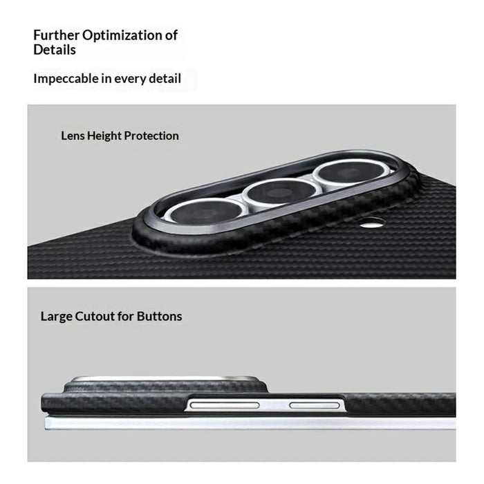 For Samsung Galaxy Z Fold8 Ultra Magnetic Case Aramid Fiber 600D Fine Texture Phone Cover Metal Lens Frame - 4