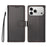 BETOPNICE for iPhone 18 Pro Max / iPhone 17 Pro Max 006 Case RFID Blocking Wallet Stand Leather Phone Cover with Wrist Strap - Black - 1