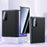 For Samsung Galaxy Z Fold8 Case with Anti-spy Tempered Glass Screen Protector Leather + PC Hinge Protection Phone Cover - Black - 1