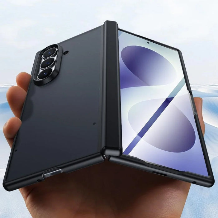 For Samsung Galaxy Z Fold8 Ultra Case with HD Screen Protector Skin-touch PC Matte Protective Phone Cover - Black - 5