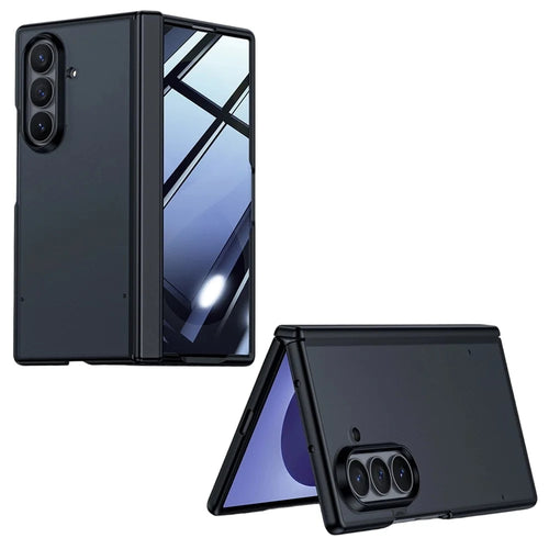 For Samsung Galaxy Z Fold8 Ultra Case with Anti-spy Screen Protector Skin-touch PC Matte Protective Phone Cover - Black - 1