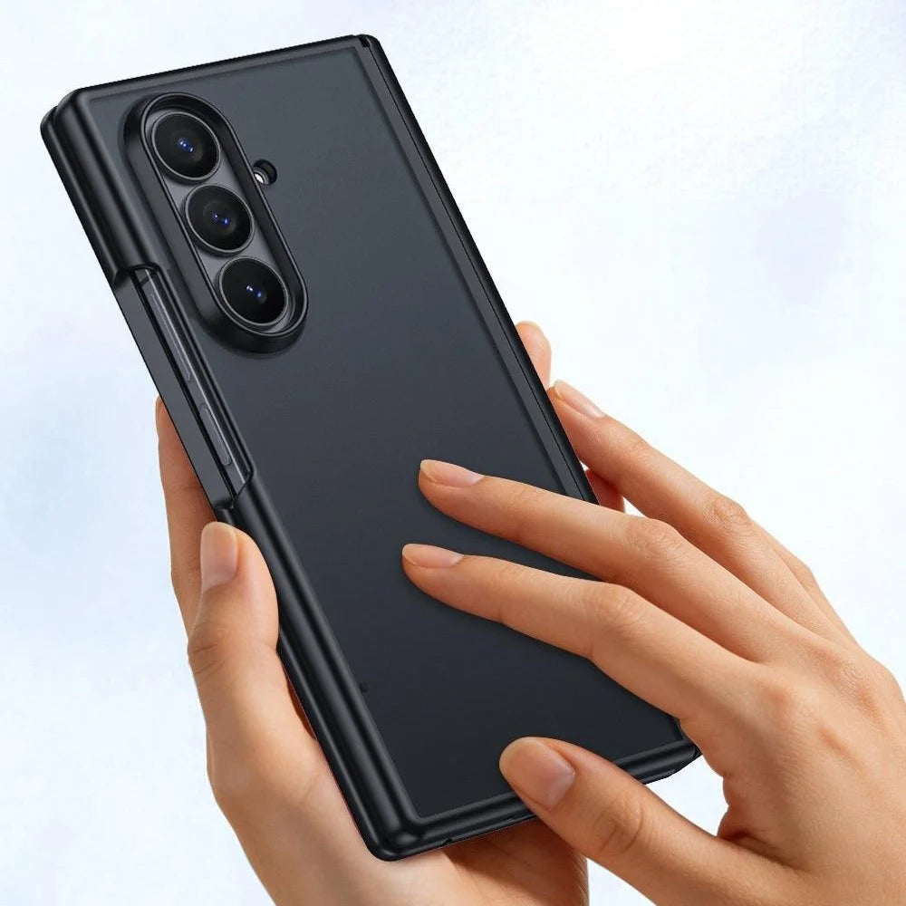 For Samsung Galaxy Z Fold8 Ultra Case with Anti-spy Screen Protector Skin-touch PC Matte Protective Phone Cover - Black - 3