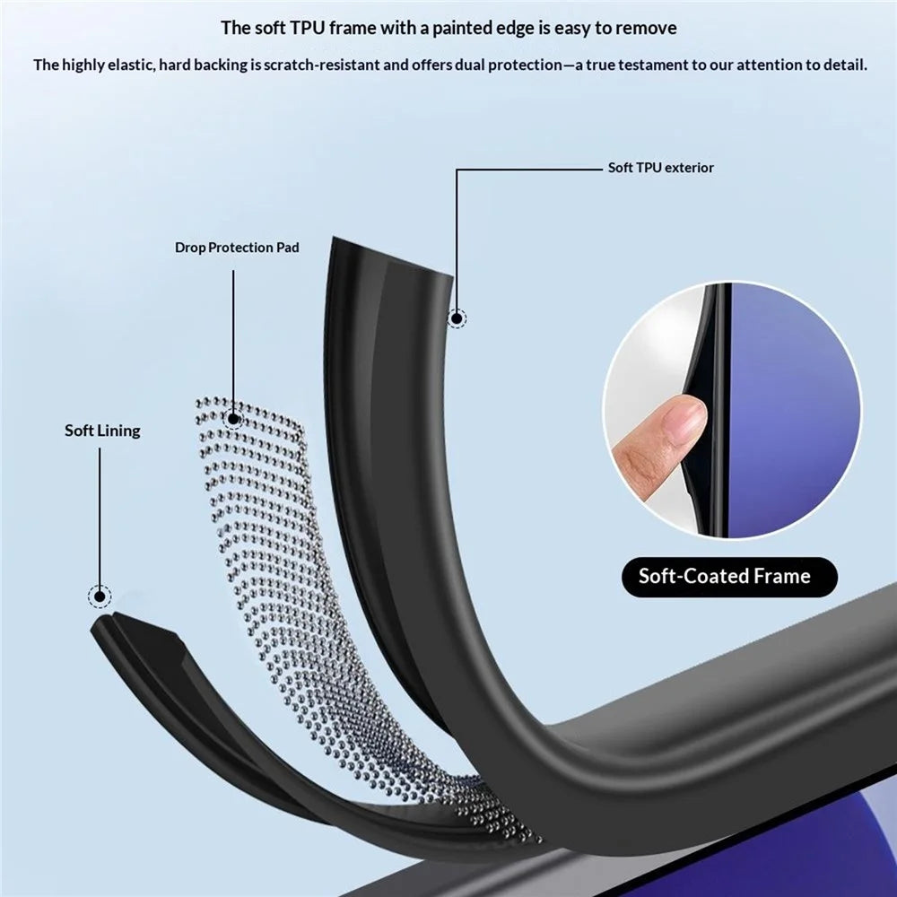 For Samsung Galaxy Z Fold8 Case with Anti-spy Screen Protector Skin-touch PC Matte Protective Phone Cover - Black - 4