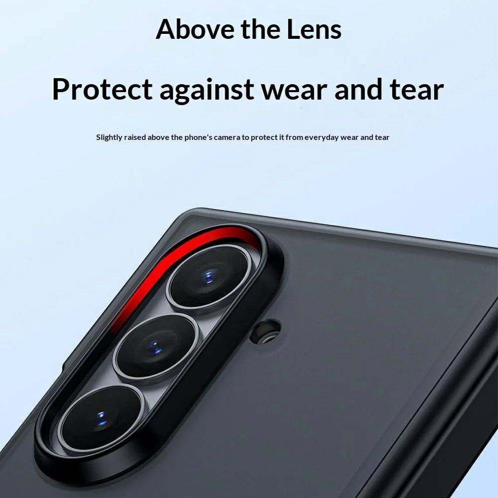 For Samsung Galaxy Z Fold8 Ultra Magnetic Case with HD Screen Protector Skin-Feel Matte PC Hinge Protection Phone Cover - Black - 3