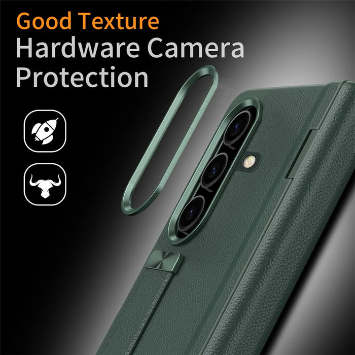For Samsung Galaxy Z Fold8 Ultra Kickstand Case Anti-Drop Hard PC Phone Cover - Green - 2