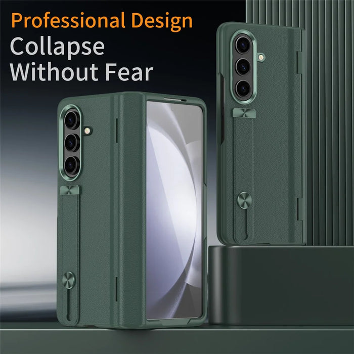 For Samsung Galaxy Z Fold8 Ultra Kickstand Case Anti-Drop Hard PC Phone Cover - Green - 4