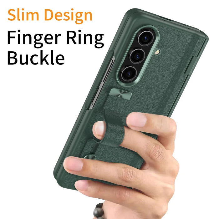 For Samsung Galaxy Z Fold8 Ultra Kickstand Case Anti-Drop Hard PC Phone Cover - Green - 5