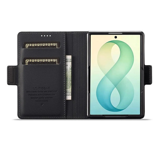 LC.IMEEKE L1 Series for Samsung Galaxy Z Fold8 Case PU Leather Wallet Stand Protective Phone Cover - Black - 2