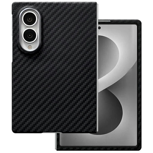 For Samsung Galaxy Z Fold8 Magnetic Case 1500D Coarse Texture Aramid Fiber Phone Cover with Metal Lens Frame - 1