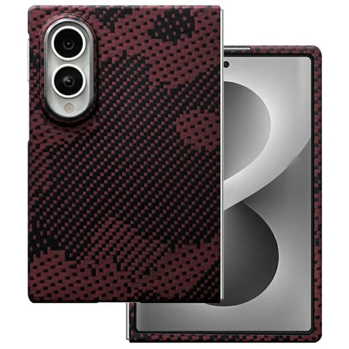 For Samsung Galaxy Z Fold8 Magnetic Case Camouflage Pattern Aramid Fiber Phone Cover with Metal Lens Frame  /  Front Frame - 1