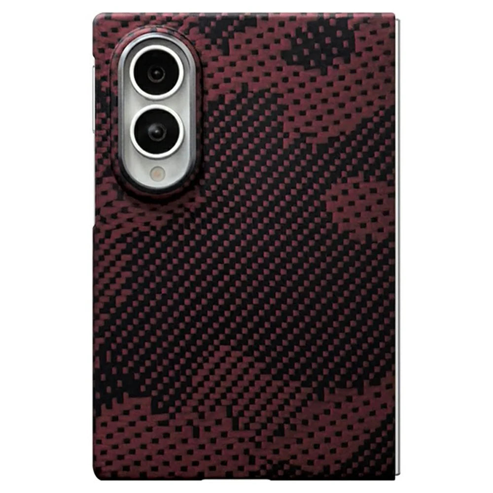 For Samsung Galaxy Z Fold8 Magnetic Case Camouflage Pattern Aramid Fiber Phone Cover with Metal Lens Frame - 1