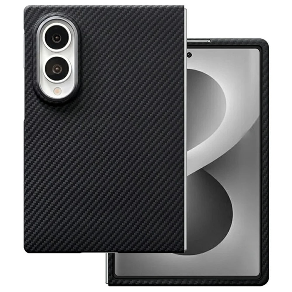 For Samsung Galaxy Z Fold8 Magnetic Case Aramid Fiber 600D Fine Texture Phone Cover with Front Frame - 1