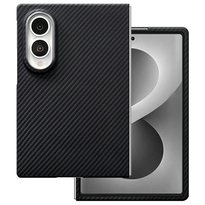 For Samsung Galaxy Z Fold8 Magnetic Case Aramid Fiber 600D Fine Texture Phone Cover with Front Frame - 1