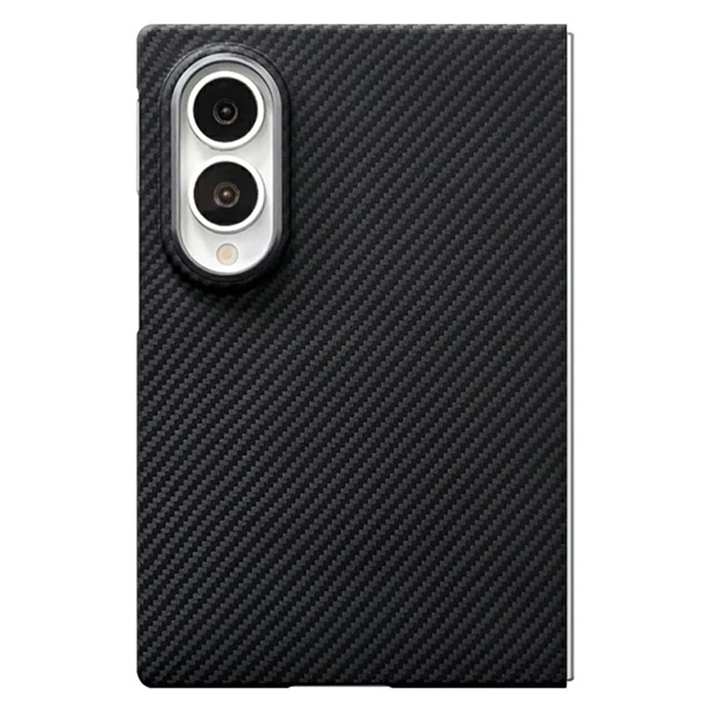 For Samsung Galaxy Z Fold8 Magnetic Case Aramid Fiber 600D Fine Texture Phone Cover Metal Lens Frame - 1