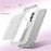 For Samsung Galaxy S26 FE Magnetic Case PC + TPU Matte Phone Cover with 2Pcs Camera Protector + 2Pcs Screen Protector - White - 4