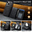 MAGKING K4 Series For iPhone 15 Plus Magnetic Case Detachable Wallet PU TPU PC Phone Cover - Black - 7