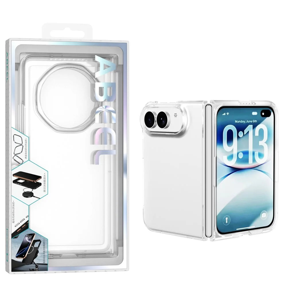 For iPhone Fold Clear Case Anti-Drop Hard PC Phone Cover - 7