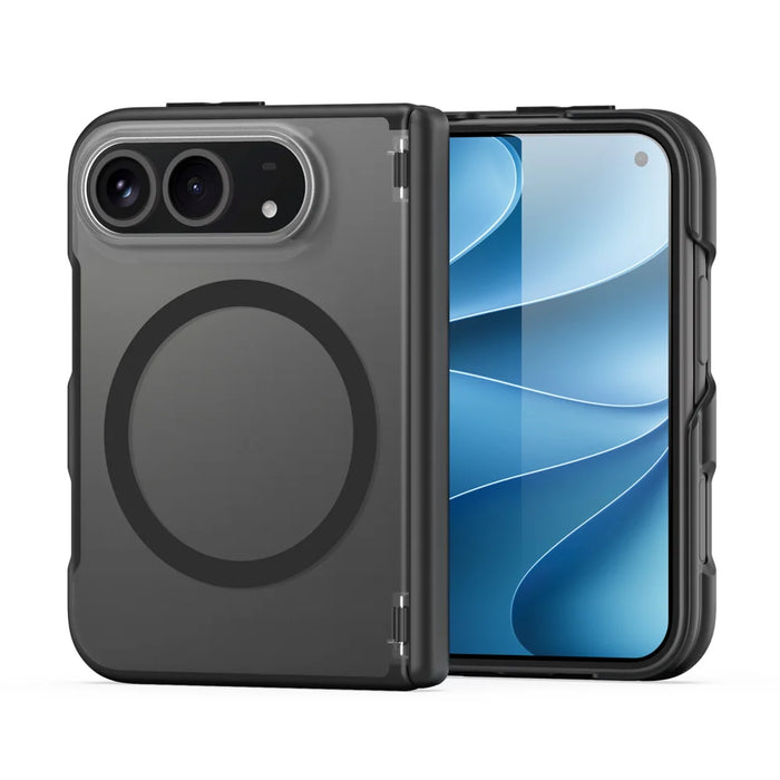 DUX DUCIS for iPhone Fold Magnetic Case  Expn Series PC + TPU Phone Back Cover - Black - 1