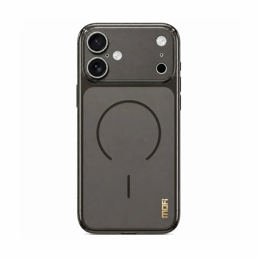 MOFI for iPhone 16 Simple Series Matte Translucent TPU Full-Cover Phone Case with Mirror Film - Black - 1