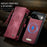 CASEME for Google Pixel 11 Pro / Google Pixel 11 008 Phone Cases Leather Cover with Detachable Wallet and Strap - Red - 5