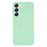 For Samsung Galaxy S23 Phone Protector Case, Liquid Silicone + Soft Lining Protective Back Cover with Strap - Green - 2