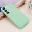 For Samsung Galaxy S23 Phone Protector Case, Liquid Silicone + Soft Lining Protective Back Cover with Strap - Green - 6