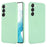 For Samsung Galaxy S23 Phone Protector Case, Liquid Silicone + Soft Lining Protective Back Cover with Strap - Green - 7