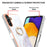 For Samsung Galaxy A14 5G / A14 4G Case with Ring Kickstand Marble Pattern Electroplating TPU Back Cover - White 006 - 3