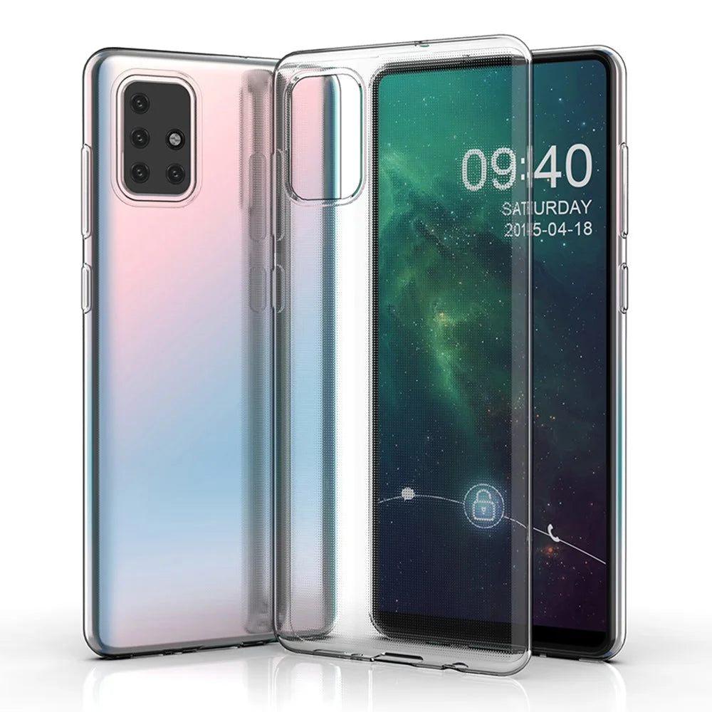 For Samsung Galaxy A71 4G SM-A715 Transparent Soft TPU Phone Cover Ultra Slim Non-Yellowing Protective Mobile Phone Case - 1