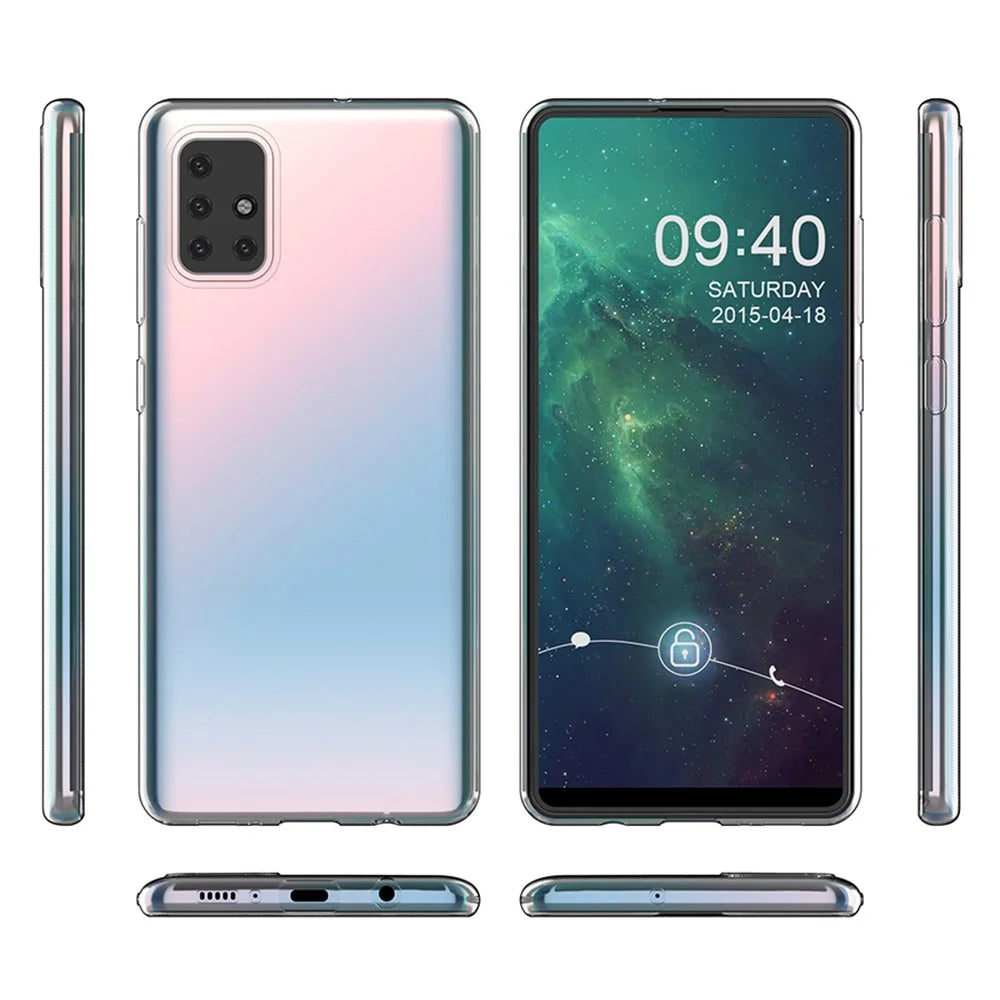 For Samsung Galaxy A71 4G SM-A715 Transparent Soft TPU Phone Cover Ultra Slim Non-Yellowing Protective Mobile Phone Case - 7
