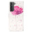 For Samsung Galaxy S23 Leather Case 3D Pattern Printing Wallet Stand Mobile Cover with Strap - Flower - 7