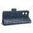 For Realme 10 4G Drop Protection Wallet PU Leather Stand Case Imprinted Triangle Pattern Cover with Hand Strap - Blue - 3