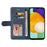 For Samsung Galaxy A34 5G Leather Case Wallet Stand Color Splicing Phone Cover - Blue - 2