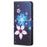 For Google Pixel 7a PU Leather Flip 3D Pattern Printing Phone Case Cross Texture Magnetic Closure Stand Folio Cover - Blue Flower - 5