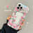 1.5mm TPU Phone Case for iPhone 14 Pro, Sheep Tulip Pattern Printing Shockproof Back Cover with Beads Hand Strap - 3