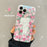 1.5mm TPU Phone Case for iPhone 14 Pro, Sheep Tulip Pattern Printing Shockproof Back Cover with Beads Hand Strap - 4