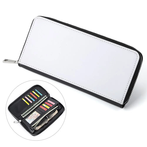 PU Leather Wallets Large Capacity Zippered Wallet with Cards Slots, Cash Storage Pouch for Men, Women - 1