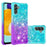 For Samsung Galaxy A34 5G TPU Case Gradient Quicksand Phone Back Cover - Sky Blue  /  Purple - 7