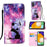 For Samsung Galaxy A54 5G Leather Case with Strap and Card Holder Pattern Printing Phone Stand Cover - Baby Panda - 4