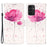 For Samsung Galaxy A54 5G Leather Case 3D Pattern Printing Wallet Stand Mobile Cover with Strap - Flower - 1