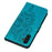 For Samsung Galaxy A54 5G Wallet Case with Wrist Strap Butterfly Imprint Leather Phone Cover - Blue - 5