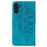 For Samsung Galaxy A54 5G Wallet Case with Wrist Strap Butterfly Imprint Leather Phone Cover - Blue - 7