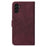 For Samsung Galaxy A54 5G Leather Case with Hand Strap Wallet Stand Phone Cover - Wine Red - 6