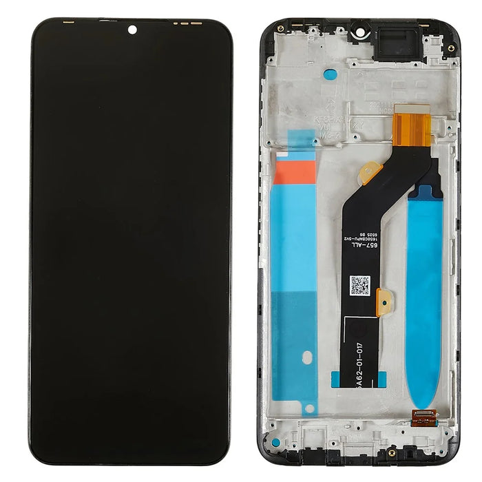 For Tecno Spark 7T 4G KF6p Grade C LCD Screen and Digitizer Assembly + Frame Replacement Part (without Logo) - 1