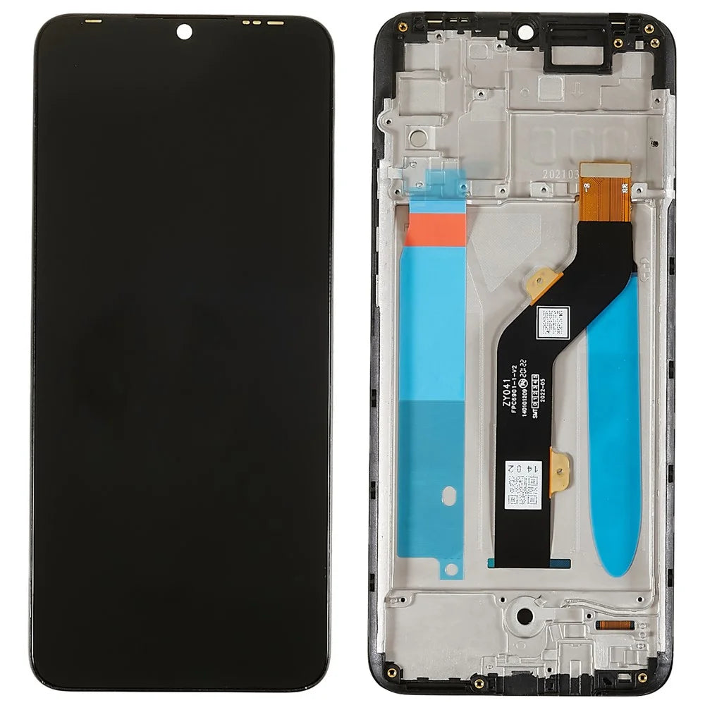 For Tecno Spark 5 Air 2020 KD6 Grade C LCD Screen and Digitizer Assembly + Frame Replacement Part (without Logo) - 1