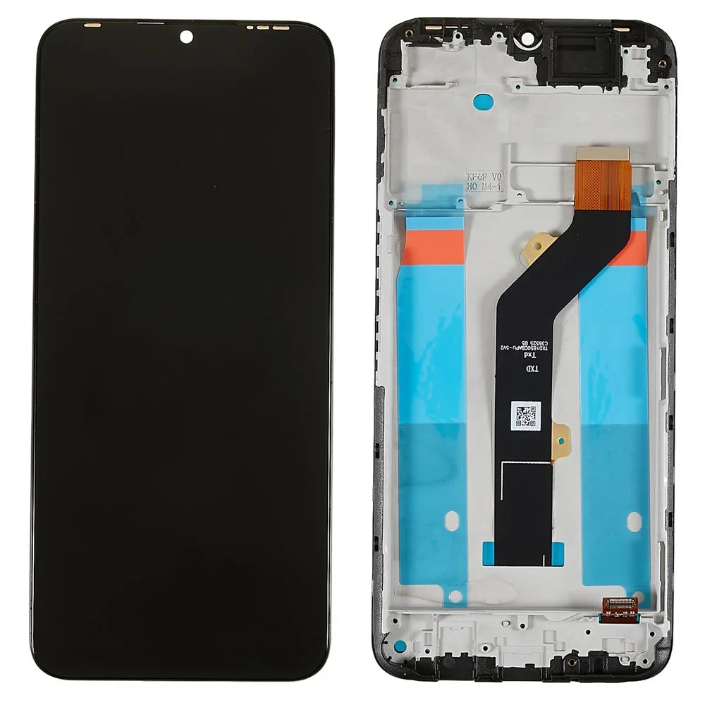 For Tecno Spark 7 4G Grade C LCD Screen and Digitizer Assembly + Frame Replacement Part (without Logo) - 1