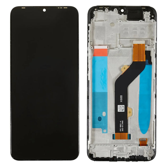 For Tecno Spark 7P 2021 KF7J Grade C LCD Screen and Digitizer Assembly + Frame Replacement Part (without Logo) - 1