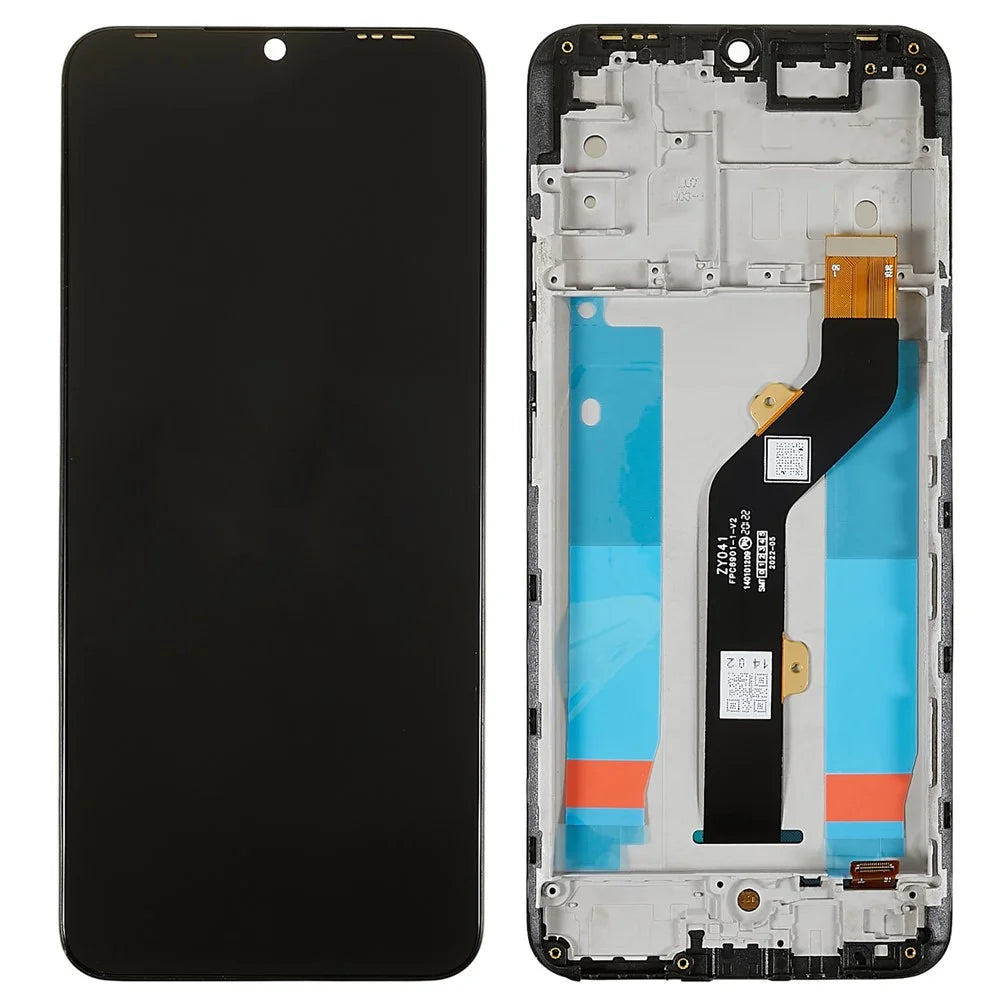For Tecno Pouvoir 4 2020 LC7 Grade C LCD Screen and Digitizer Assembly + Frame Replacement Part (without Logo) - 1