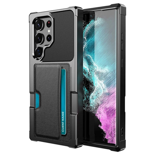 For Samsung Galaxy S23 Ultra ZM02 Anti-drop Reinforced Corner Phone Case with Card Slot PU Leather + TPU Protective Back Cover - 1